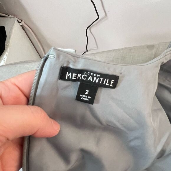 J crew gray sleeveless sheath business professional sheath dress size 2 - Picture 7 of 10